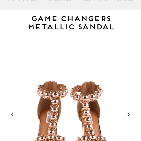 Metallic heel sandals - Picture 3 of 4